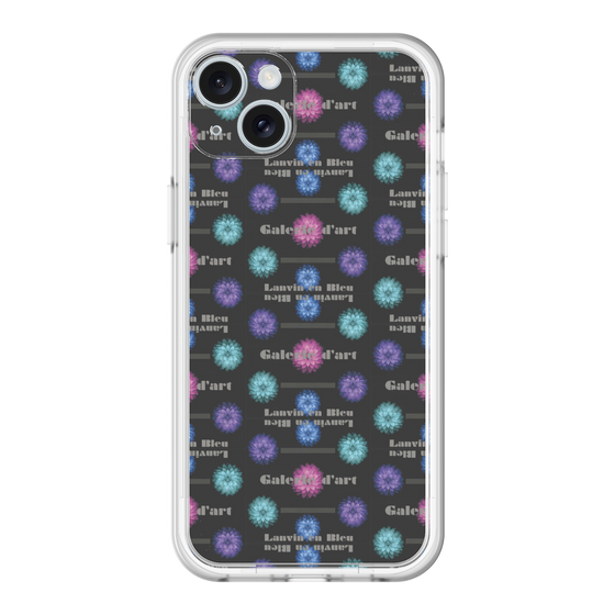スリムプロテクションプレミアムケース［ LANVIN en Bleu - Flower pattern ］