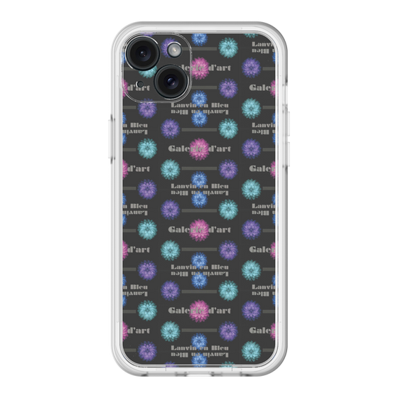 スリムプロテクションプレミアムケース［ LANVIN en Bleu - Flower pattern ］