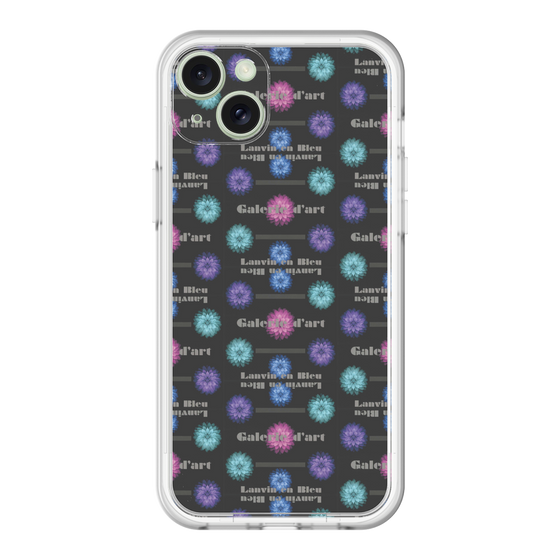 スリムプロテクションプレミアムケース［ LANVIN en Bleu - Flower pattern ］