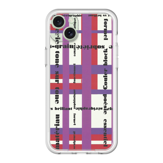 スリムプロテクションプレミアムケース［ LANVIN en Bleu - Plaid ］