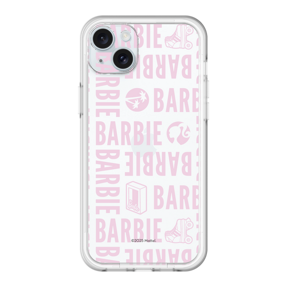 スリムプロテクションプレミアムケース［ Barbie - ロゴパターン3 - クリア ］