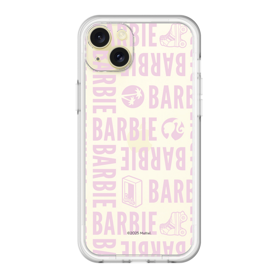 スリムプロテクションプレミアムケース［ Barbie - ロゴパターン3 - クリア ］