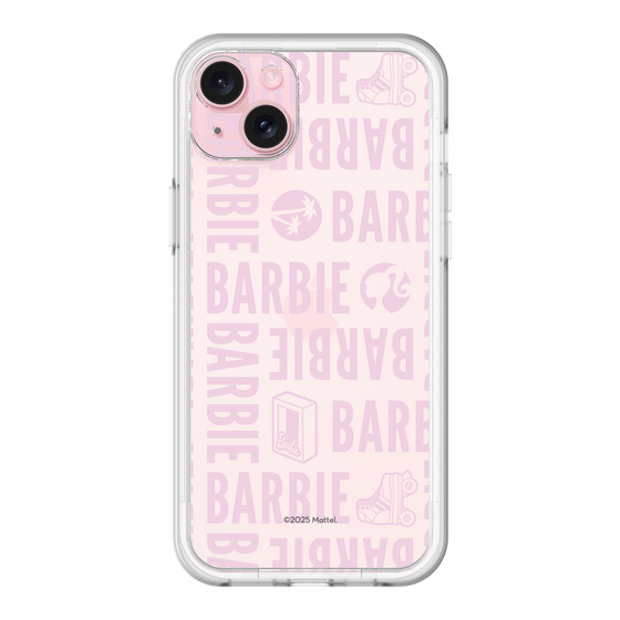 スリムプロテクションプレミアムケース［ Barbie - ロゴパターン3 - クリア ］