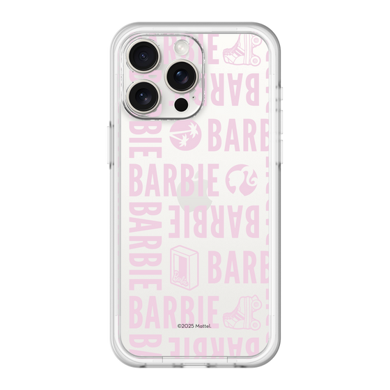 スリムプロテクションプレミアムケース［ Barbie - ロゴパターン3 - クリア ］
