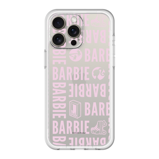 スリムプロテクションプレミアムケース［ Barbie - ロゴパターン3 - クリア ］