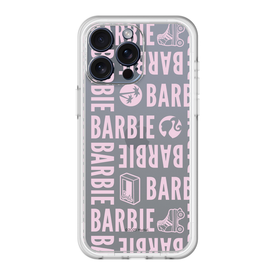 スリムプロテクションプレミアムケース［ Barbie - ロゴパターン3 - クリア ］