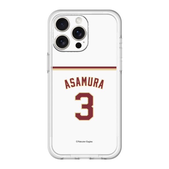 スリムプロテクションプレミアムケース［ 楽天イーグルス - #3 Asamura - ホーム ］