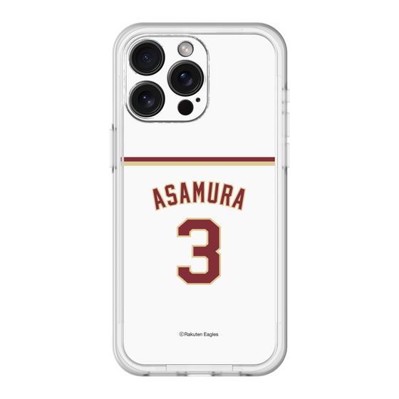 スリムプロテクションプレミアムケース［ 楽天イーグルス - #3 Asamura - ホーム ］