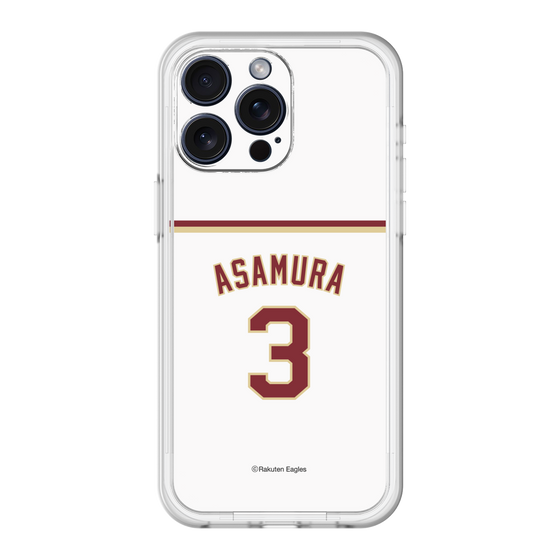 スリムプロテクションプレミアムケース［ 楽天イーグルス - #3 Asamura - ホーム ］