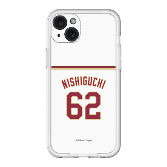 スリムプロテクションプレミアムケース［ 楽天イーグルス - #62 Nishiguchi - ホーム ］
