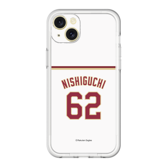スリムプロテクションプレミアムケース［ 楽天イーグルス - #62 Nishiguchi - ホーム ］