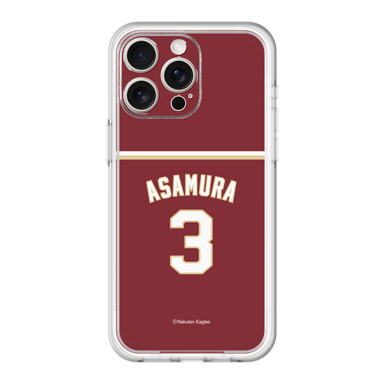 スリムプロテクションプレミアムケース［ 楽天イーグルス - #3 Asamura - ビジター ］