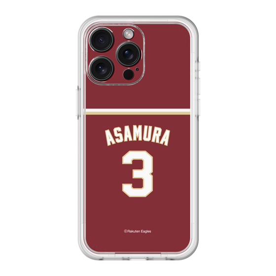 スリムプロテクションプレミアムケース［ 楽天イーグルス - #3 Asamura - ビジター ］