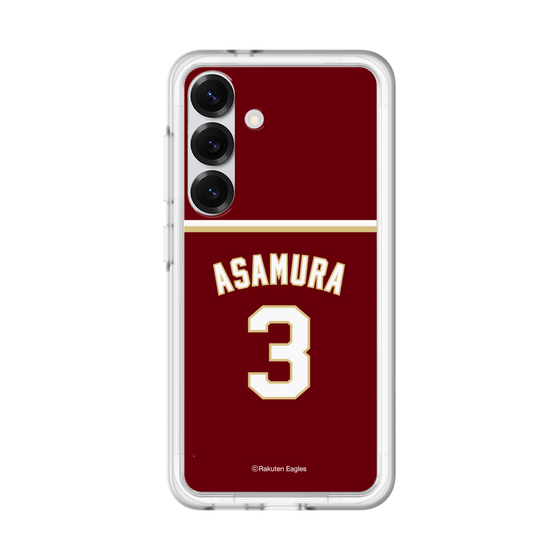 スリムプロテクションプレミアムケース［ 楽天イーグルス - #3 Asamura - ビジター ］