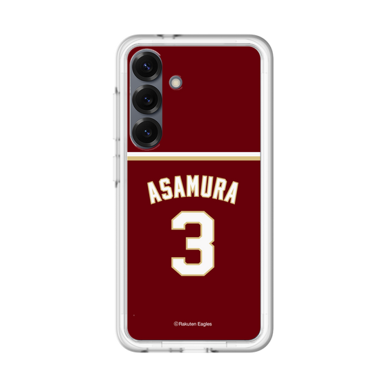 スリムプロテクションプレミアムケース［ 楽天イーグルス - #3 Asamura - ビジター ］