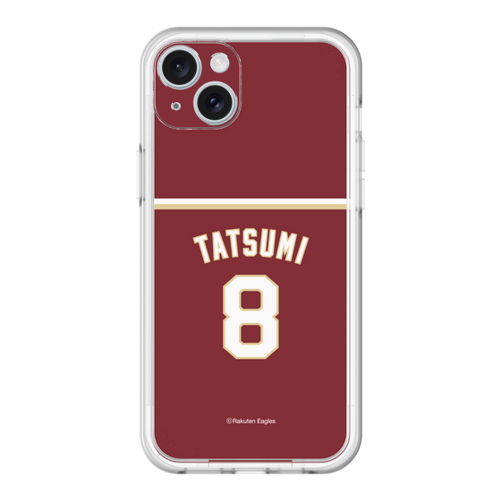 スリムプロテクションプレミアムケース［ 楽天イーグルス - #8 Tatsumi - ビジター ］