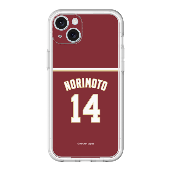 スリムプロテクションプレミアムケース［ 楽天イーグルス - #14 Norimoto - ビジター ］