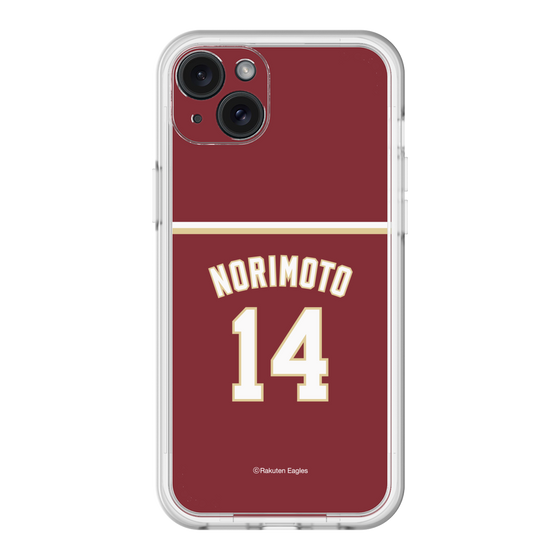 スリムプロテクションプレミアムケース［ 楽天イーグルス - #14 Norimoto - ビジター ］