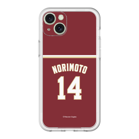 スリムプロテクションプレミアムケース［ 楽天イーグルス - #14 Norimoto - ビジター ］