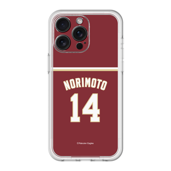 スリムプロテクションプレミアムケース［ 楽天イーグルス - #14 Norimoto - ビジター ］