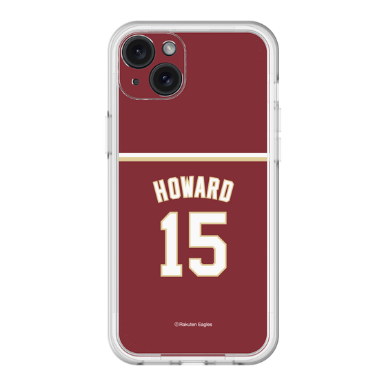 スリムプロテクションプレミアムケース［ 楽天イーグルス - #15 Howard - ビジター ］
