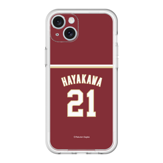 スリムプロテクションプレミアムケース［ 楽天イーグルス - #21 Hayakawa - ビジター ］