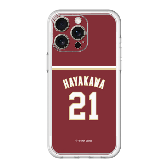 スリムプロテクションプレミアムケース［ 楽天イーグルス - #21 Hayakawa - ビジター ］