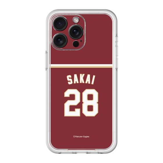 スリムプロテクションプレミアムケース［ 楽天イーグルス - #28 Sakai - ビジター ］