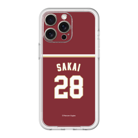 スリムプロテクションプレミアムケース［ 楽天イーグルス - #28 Sakai - ビジター ］