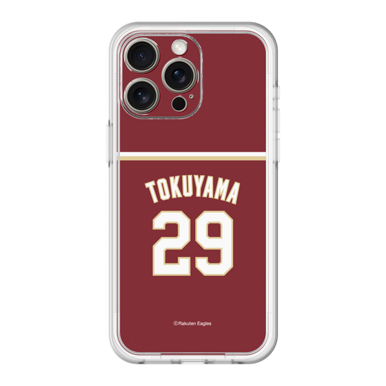 スリムプロテクションプレミアムケース［ 楽天イーグルス - #29 Tokuyama - ビジター ］