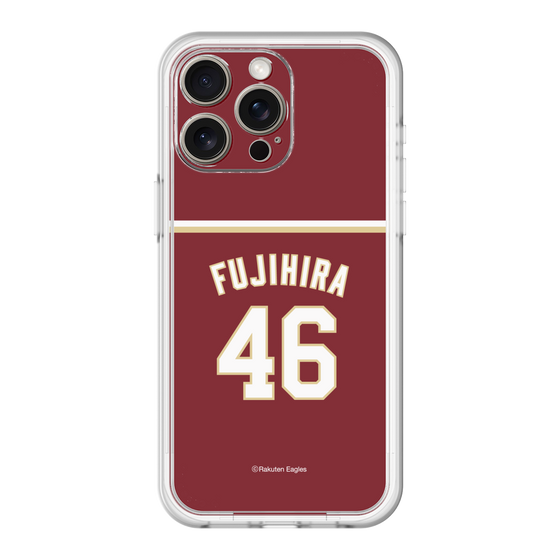 スリムプロテクションプレミアムケース［ 楽天イーグルス - #46 Fujihira - ビジター ］