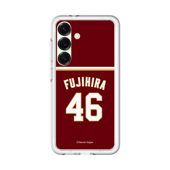 スリムプロテクションプレミアムケース［ 楽天イーグルス - #46 Fujihira - ビジター ］