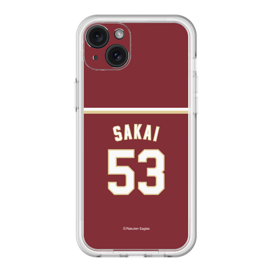 スリムプロテクションプレミアムケース［ 楽天イーグルス - #53 Sakai - ビジター ］