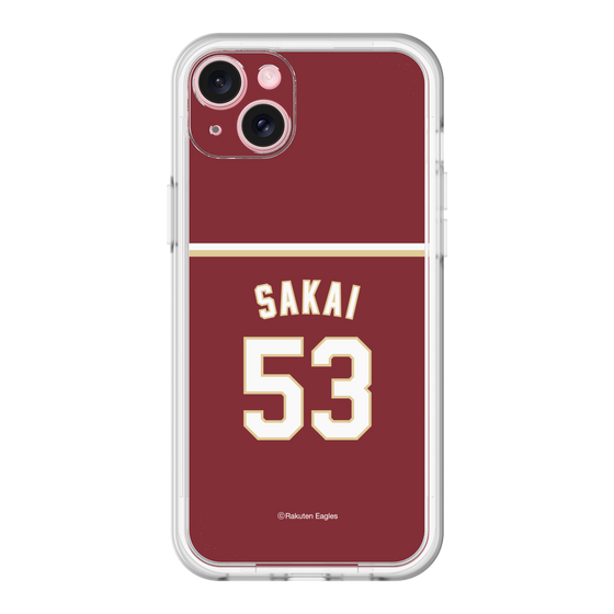 スリムプロテクションプレミアムケース［ 楽天イーグルス - #53 Sakai - ビジター ］