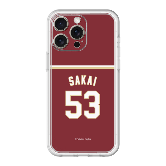スリムプロテクションプレミアムケース［ 楽天イーグルス - #53 Sakai - ビジター ］