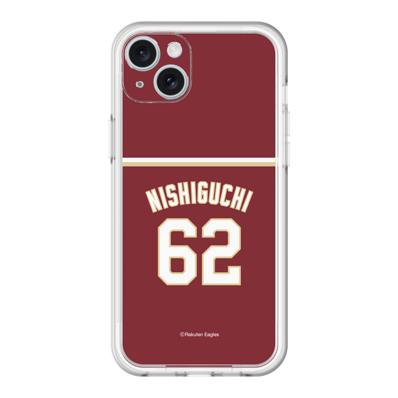 スリムプロテクションプレミアムケース［ 楽天イーグルス - #62 Nishiguchi - ビジター ］