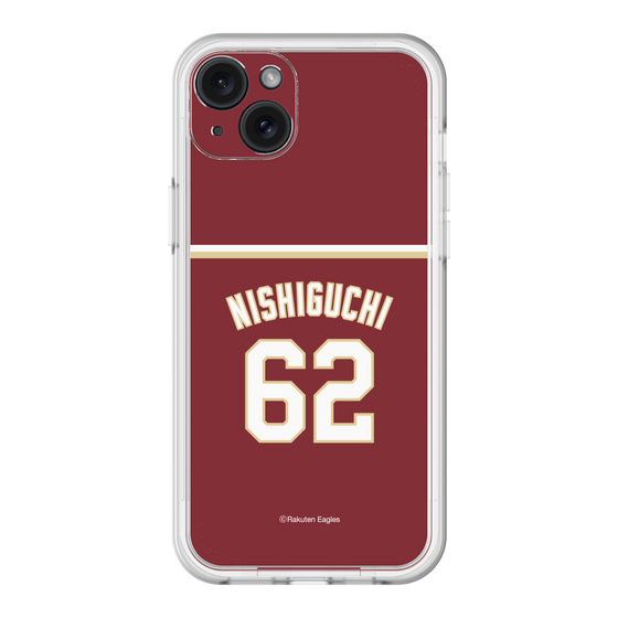 スリムプロテクションプレミアムケース［ 楽天イーグルス - #62 Nishiguchi - ビジター ］