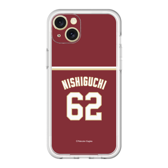 スリムプロテクションプレミアムケース［ 楽天イーグルス - #62 Nishiguchi - ビジター ］