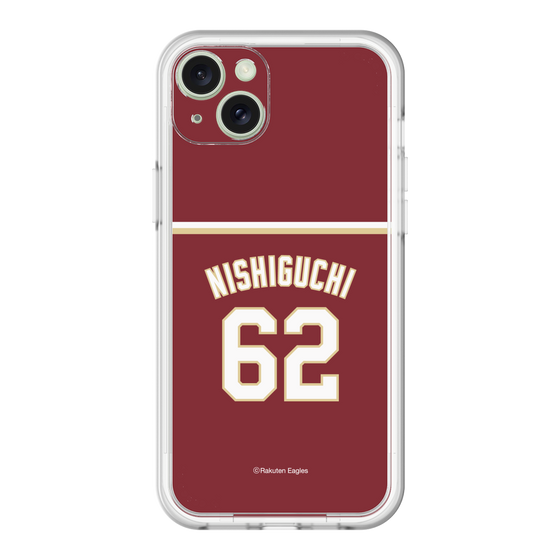 スリムプロテクションプレミアムケース［ 楽天イーグルス - #62 Nishiguchi - ビジター ］