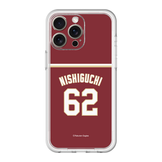 スリムプロテクションプレミアムケース［ 楽天イーグルス - #62 Nishiguchi - ビジター ］