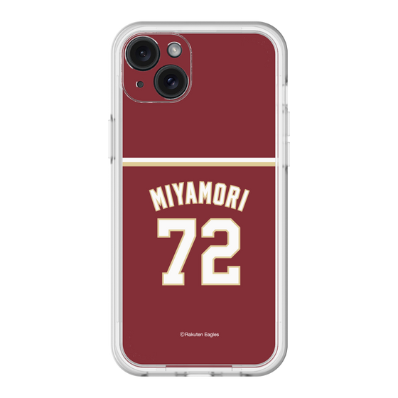 スリムプロテクションプレミアムケース［ 楽天イーグルス - #72 Miyamori - ビジター ］