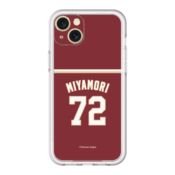 スリムプロテクションプレミアムケース［ 楽天イーグルス - #72 Miyamori - ビジター ］