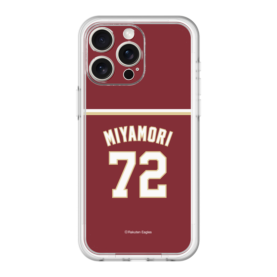 スリムプロテクションプレミアムケース［ 楽天イーグルス - #72 Miyamori - ビジター ］