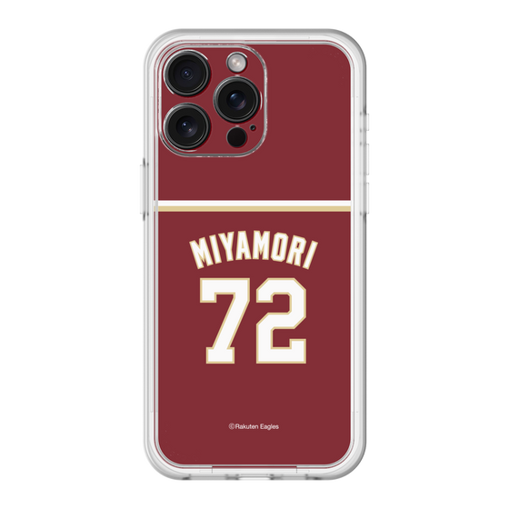 スリムプロテクションプレミアムケース［ 楽天イーグルス - #72 Miyamori - ビジター ］