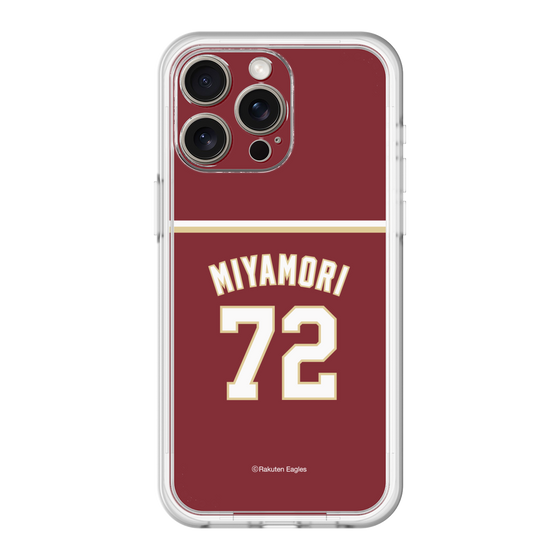 スリムプロテクションプレミアムケース［ 楽天イーグルス - #72 Miyamori - ビジター ］