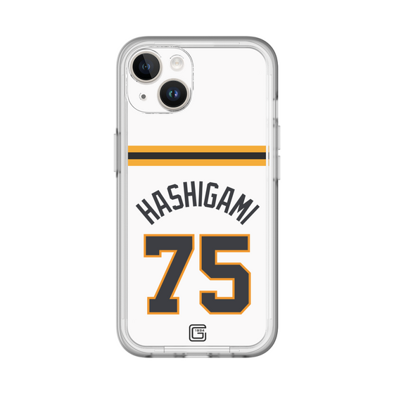 スリムプロテクションプレミアムケース［ 読売ジャイアンツ - #75 HASHIGAMI - ホーム ］