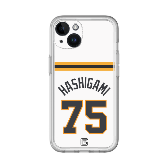 スリムプロテクションプレミアムケース［ 読売ジャイアンツ - #75 HASHIGAMI - ホーム ］