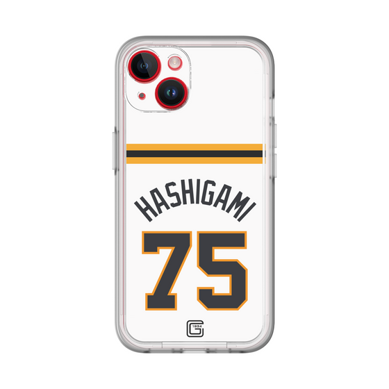 スリムプロテクションプレミアムケース［ 読売ジャイアンツ - #75 HASHIGAMI - ホーム ］