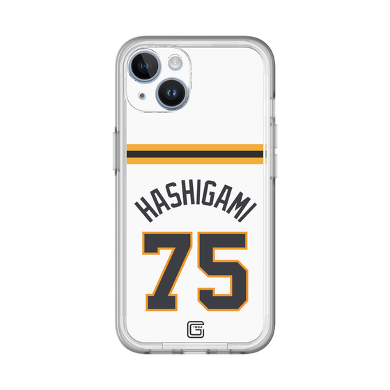 スリムプロテクションプレミアムケース［ 読売ジャイアンツ - #75 HASHIGAMI - ホーム ］