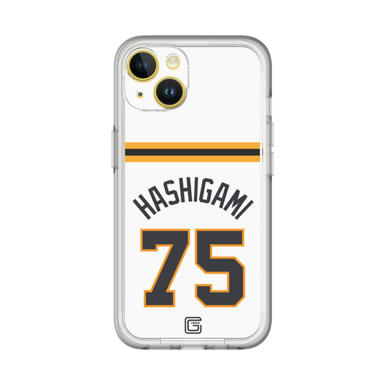 スリムプロテクションプレミアムケース［ 読売ジャイアンツ - #75 HASHIGAMI - ホーム ］